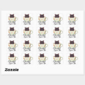 Purfect kopje thee vierkante sticker (Vel)