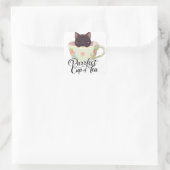 Purfect kopje thee vierkante sticker (Tas)