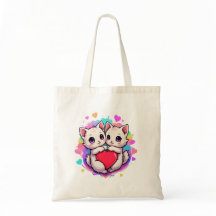 Purfect Love: Kawaii paar katten met hart