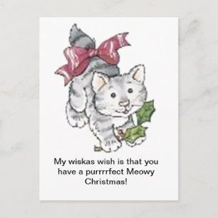 Purfect Meowy Christmas Feestdagenkaart