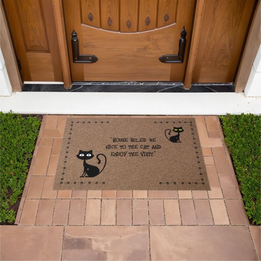 Purfect Welkom: Cat-thema deurmat (Buiten)