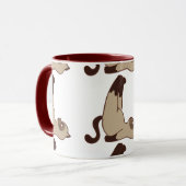 Purfectly Cozy: Brown Cat Mok voor kattenliefhebbe (Voorkant links)