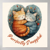Purfectly Snuggled Kittens Poster Wall Art (Voorkant)