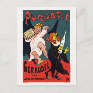 Purgatif Géraudel France Vintage Poster 1895 Briefkaart