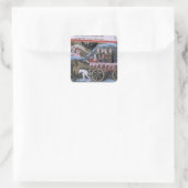 Purgatorio's Hemelse Optocht Vierkante Sticker (Tas)