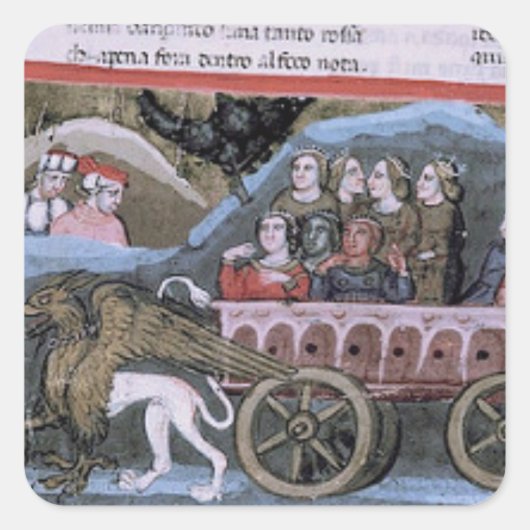 Purgatorio's Hemelse Optocht Vierkante Sticker (Voorkant)