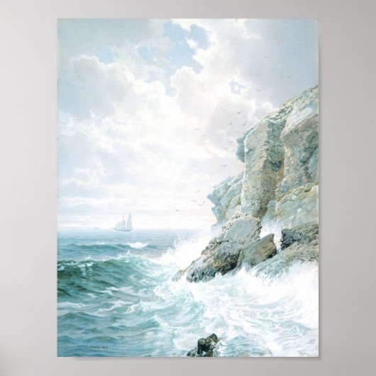 Purgatory Cliff William Trost Richards Seascape Poster (Voorkant)