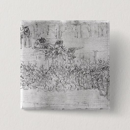 Purgatory, van 'The Divine Comedy' door Dante Vierkante Button 5,1 Cm (Voorkant)