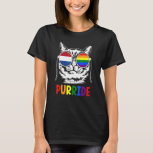 Puride Gay Pride Parade Nederland Vlag Zonnebril T-shirt