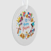 Purim Basket Gifts Hamantaschen Gragger Hebrew Ornament (voorkant)