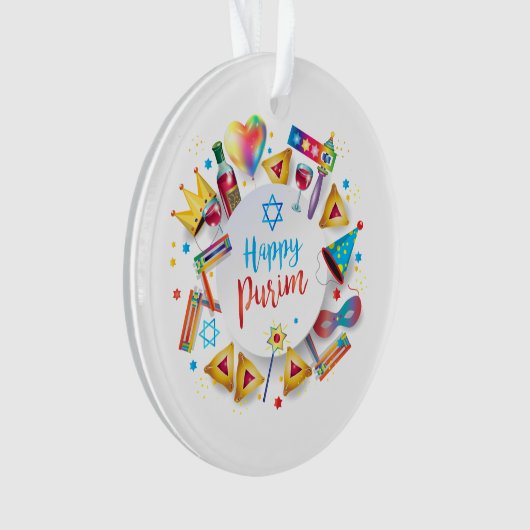 Purim Basket Gifts Hamantaschen Gragger Hebrew Ornament (voorkant)