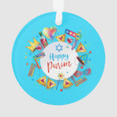 Purim Basket Gifts Hamantaschen Gragger Hebrew Ornament (achterkant)