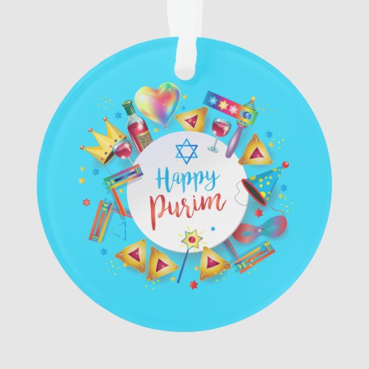 Purim Basket Gifts Hamantaschen Gragger Hebrew Ornament (achterkant)