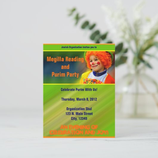 Purim Briefkaart (Staand voorkant)