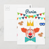 purim briefkaart (Voorkant / Achterkant)