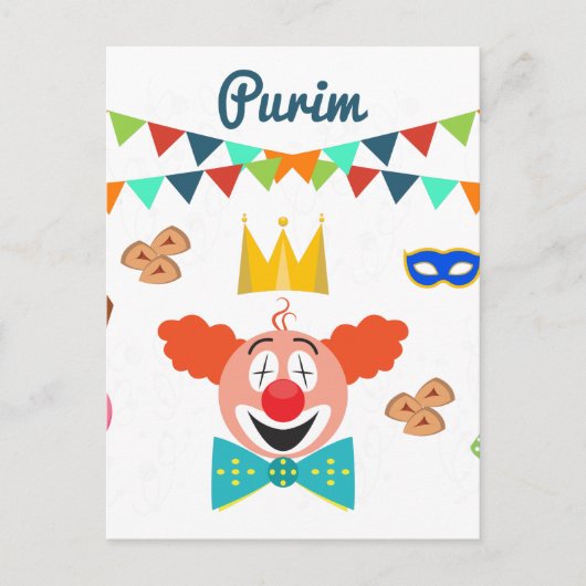 purim briefkaart (Voorkant)
