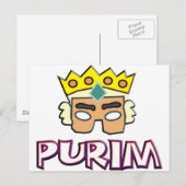 Purim Briefkaart (Voorkant / Achterkant)