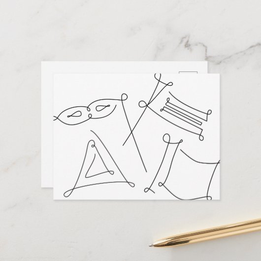 Purim Briefkaart (Voorkant / Achterkant in situ)