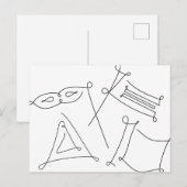 Purim Briefkaart (Voorkant / Achterkant)