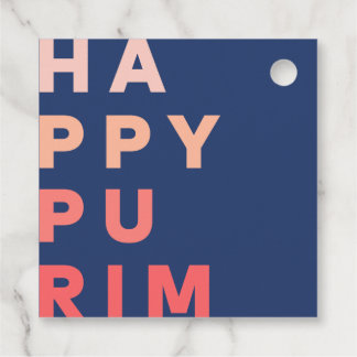 Purim Coral Ombre Bedankjes Labels