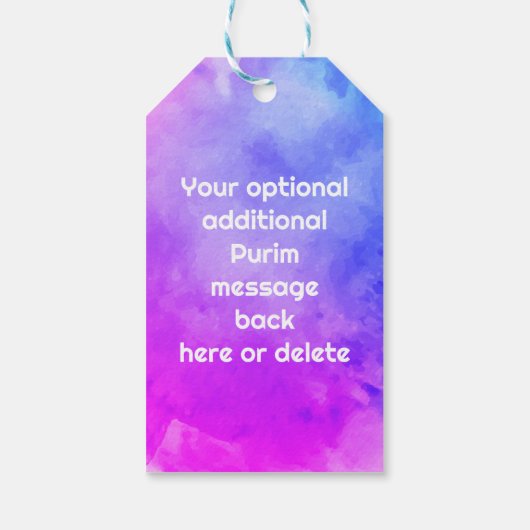 Purim Corporate Logo Gift Label Cadeaulabel (Achterkant)