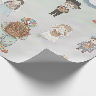Purim Costume Kids Character Collectio Cadeaupapier