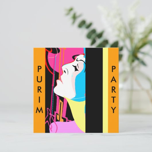 Purim Costume Masquerade Extravaganza Kaart (Staand voorkant)