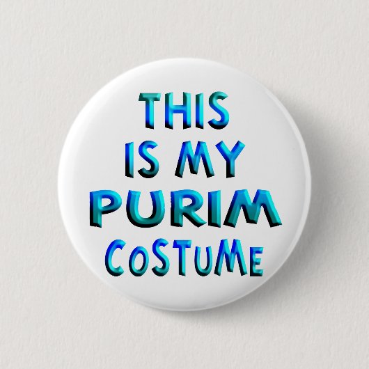 Purim Costume Ronde Button 5,7 Cm (Voorkant)