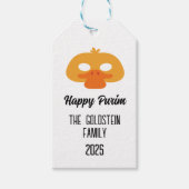 Purim eendenmasker maskerade kostuum cadeaulabel (Voorkant)
