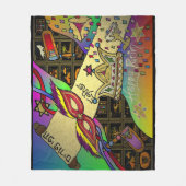 Purim Esther Celebration Art Print Fleece Blanket Deken (Voorkant)