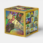 Purim Esther Celebration Dark Art Print Bedankdoosjes (Achterkant)