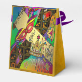 Purim Esther Celebration Dark Art Print Bedankdoosjes (Achterkant)