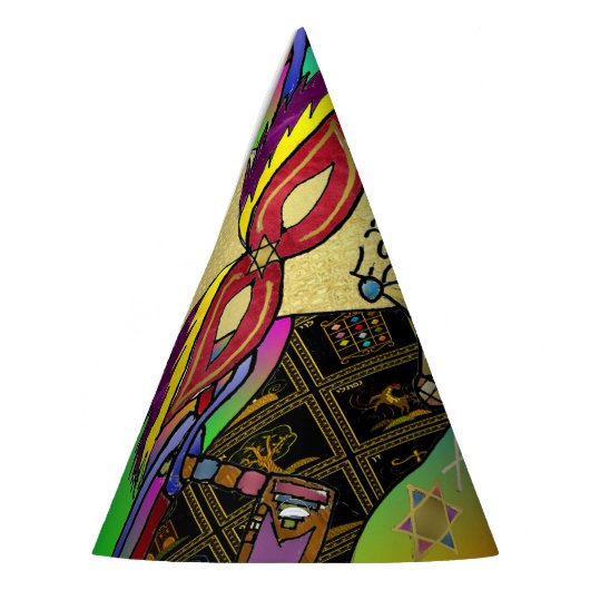 Purim Esther Celebration Dark Art Print Feesthoedjes (Links)