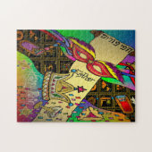 Purim Esther Celebration Dark Art Print Legpuzzel (Horizontaal)