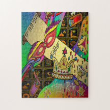 Purim Esther Celebration Dark Art Print