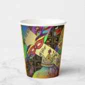 Purim Esther Celebration Dark Art Print Papieren Bekers (Achterkant)