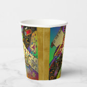 Purim Esther Celebration Dark Art Print Papieren Bekers (Rechts)