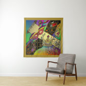 Purim Esther Celebration Dark Art Print Tapestry Wandkleed (In situ)