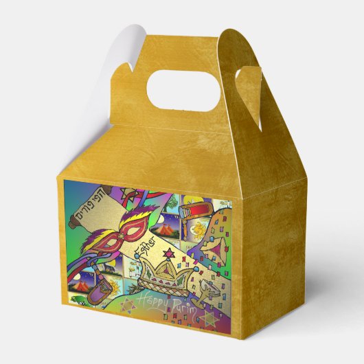 Purim Esther Celebration Light Art Print Bedankdoosjes (Voorkant Zijde)