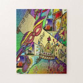 Purim Esther Celebration Light Art Print Legpuzzel