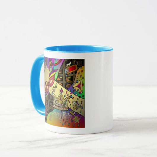 Purim Esther Celebration Light Art Print Mok (Voorkant links)