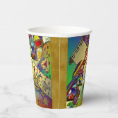 Purim Esther Celebration Light Art Print Papieren Bekers (Rechts)