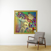 Purim Esther Celebration Light Print Tapestry Wandkleed (In Situ (horizontaal))