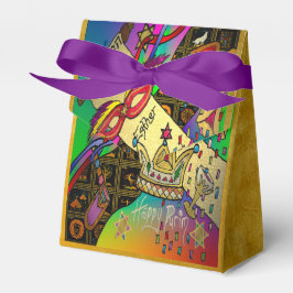 Purim Esther-viering donkere kunstprint Bedankdoosjes