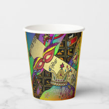 Purim Esther-viering donkere kunstprint