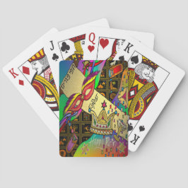 Purim Esther-viering donkere kunstprint Pokerkaarten