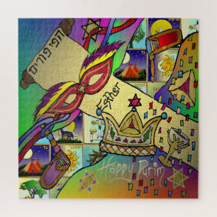 Purim Esther-viering Licht Kunstprint Legpuzzel