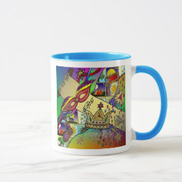 Purim Esther-viering Licht Kunstprint Mok
