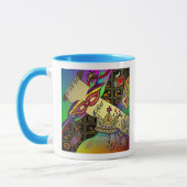 Purim Esther-viering Licht Kunstprint Mok (Links)