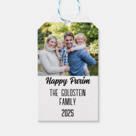 Purim Familie Foto Kostuum Familienaam Cadeaulabel